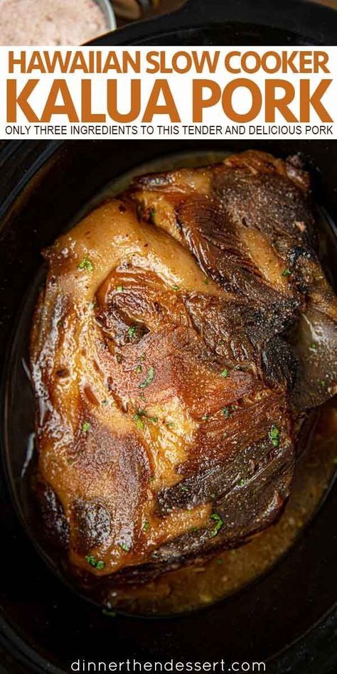 Slow Cooker Kalua Pork, Hawaiian Pork, Pork Crockpot Recipes, Pork Entrees, Kalua Pork, Pork Roast Recipes, Pork Dinner, Crockpot Pork, Crockpot Dishes