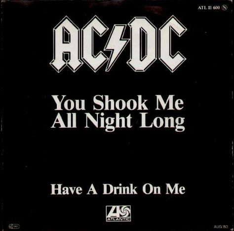 AC/DC Shook Me All Night Long, Malcolm Young, Bon Scott, Party Songs, Brian Johnson, Video Artist, 80s Music, Love Songs Lyrics, Greatest Songs