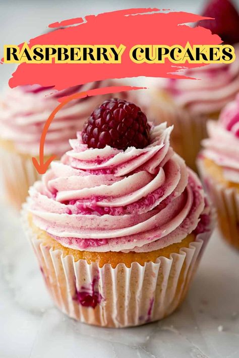 Raspberry Buttercream Frosting, Raspberry Cupcakes, Raspberry Buttercream, Chantilly Cream, Filled Muffins, Filled Cupcakes, Raspberry Filling, Vanilla Bean Ice Cream, Cupcake Flavors