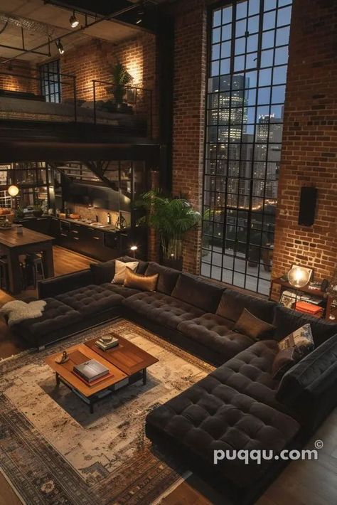 Greenwich Village Nyc Apartments, Dark Apartment Living Room, Cozy Luxury House, Aesthetic Apartment Ideas Cozy, Moody Dark Academia Living Room, Warm Home Aesthetic Living Room, Dark Neutral Home, Dark Neutral Home Decor, Home Aesthetic Black