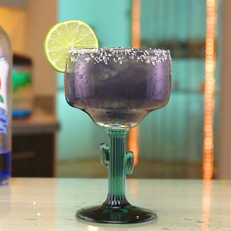 Purple Gekko Purple Gecko Shot Recipe, Purple Drinks Alcohol, Drinks With Tequila, Purple Gecko, Martini Flavors, Guava Margarita, Margarita Mix Drinks, Key Lime Margarita, Blueberry Margarita