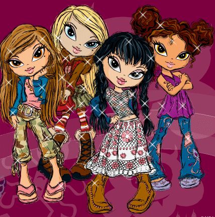 Bratz Nostalgia, Girly Nostalgia, Bratz Kidz, Toy Nostalgia, Bratz Characters, Bratz Movie, The Bratz, Childhood Cartoons, Y2k Posters