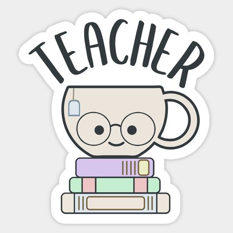 A cute cup of tea being a teacher teaching away. This lovely pun design will be a great gift for the future tea loving teacher who loves a funny joke. Teaching Stickers, Funny Teacher Quotes, Teacher Puns, Teacher Memes Funny, Tea Stickers, Pun Cards, Tea Puns, Valentines Puns, Teacher Tired