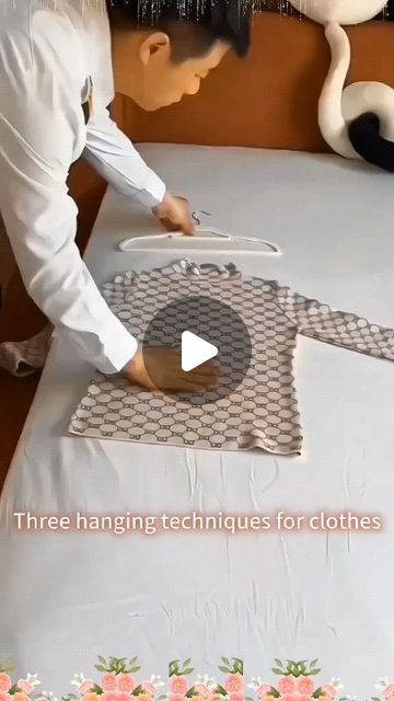 How To Folding on Instagram: "Three clothes hanging techniques🥰❤️🥰#folding #storage #lifehacks #storagebox #storagehacks #hype #foldingclothes #fyp" How To Fold Clothes, Clothes Folding Hacks, Folding Clothes To Save Space, Comfortable Travel Outfit, Clothes Hacks, Clothes Hanging, Folding Clothes, Storage Hacks, Clothing Hacks