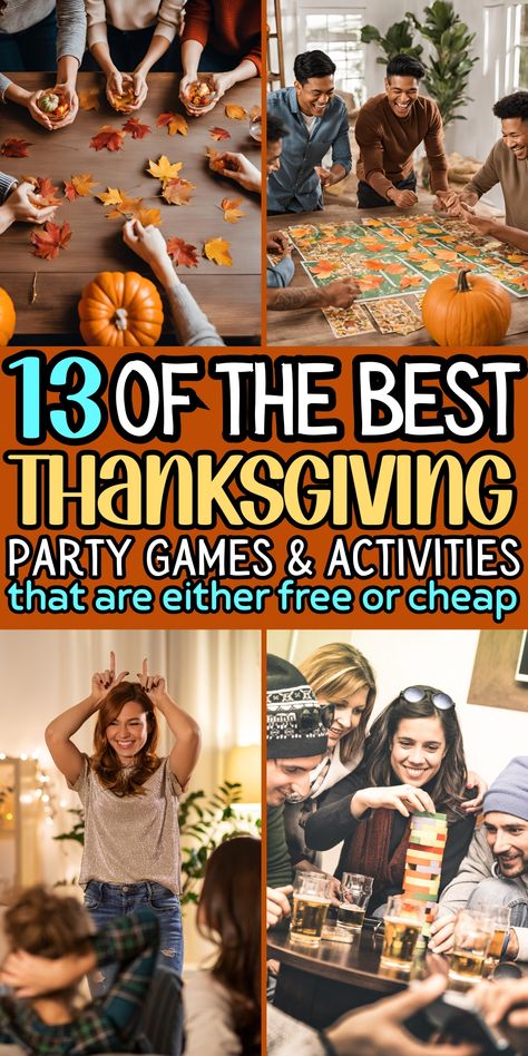 Planning Thanksgiving fun can be tricky when you want everyone entertained—adults, kids, and the whole family! Our Thanksgiving Minute to Win It games bring everyone together with easy, quick challenges that are perfect for any age. These games are great for family bonding, keeping kids engaged, and even adding laughs to adult gatherings. Plus, they’re ideal for fall gatherings, from cozy family nights to big holiday dinners. Save this pin now, so you’ll have all the ideas you need for a fun-filled Thanksgiving! Thanksgiving Minute To Win It, Planning Thanksgiving, Friendsgiving Games, Family Games To Play, Gym Games For Kids, Thanksgiving History, Friendsgiving Party, Free Printable Games, Minute To Win It Games