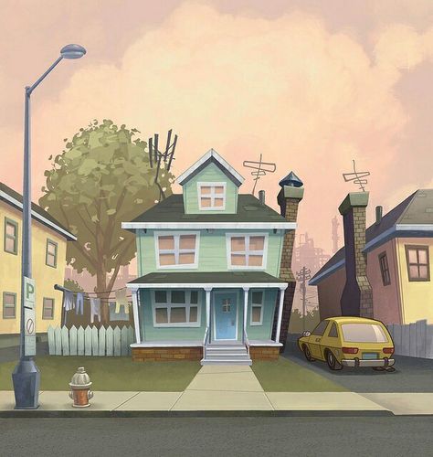 #Kawaii House Cartoon, Bg Design, Cartoon House, Building Illustration, House Illustration, Scene Design, Cartoon Background, Animation Background, Visual Development