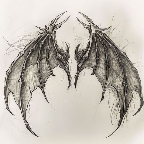 Dynamic Wings Tattoo Flash Demon Wing Back Tattoo, Back Tattoo Skeleton, Angel And Demon Wings Tattoo, Tattoo Brother Sister, Demon Wings Tattoo, Back Wings Tattoo, Bat Wings Tattoo, Angel Demon Tattoo, Wings Back Tattoo