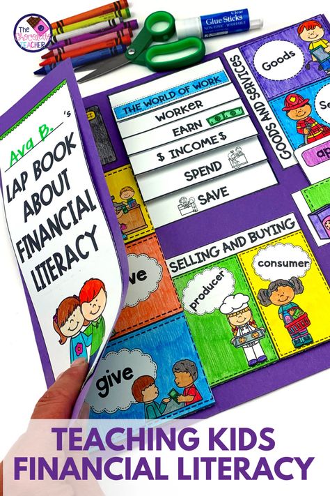 Economics For 1st Grade, Economics For Kindergarten, Literacy Skills Activities, Economics Elementary Activities, Homeschool Financial Literacy, Teaching Kids Financial Responsibility, Teaching Kids Finances, Goods And Services Activities, Kindergarten Financial Literacy