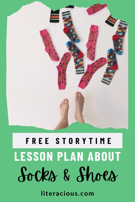 This is a fun, interactive storytime lesson plan for toddlers and preschoolers about socks and shoes with great read aloud picture books and transitions that work really well for this age group to practice early literacy skills. Lesson Plan For Toddlers, Read Aloud Picture Books, Storytime Themes, Toddler Storytime, Storytime Ideas, Lesson Plans For Toddlers, Kindergarten Readiness, Interactive Lessons, Toddlers And Preschoolers