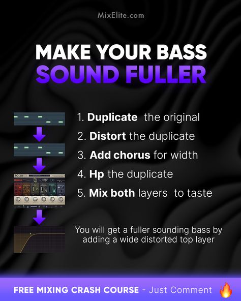 Free Mixing Crash Course 👉 MixElite.com/free-course ⁠ Bass Boost Hack 🎸🚀⁠ ⁠  #musicproduction #bassboost #rc20 #mixingtips #producerlife #beatmaking #studiohacks #musicmixing #bassguitar #productiontips #audioproduction #homestudio #sounddesign Making Beats Music, Sight Reading Music, Writing Songs Inspiration, Music Basics, Music Theory Piano, Music Industry Business, Music Engineers, Audio Engineering, Music Theory Lessons