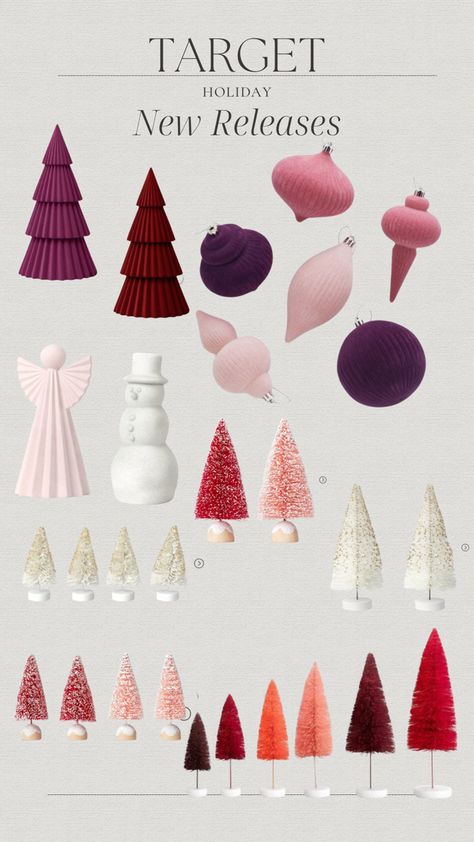 Pink And Burgundy Christmas Decorations, Burgundy And Pink Christmas Decor, Pink Christmas Palette, Mauve Christmas Decor, Pink And Burgundy Christmas, Bungalow Christmas, Magenta Christmas, Pink And Red Christmas, Velvet Ornaments