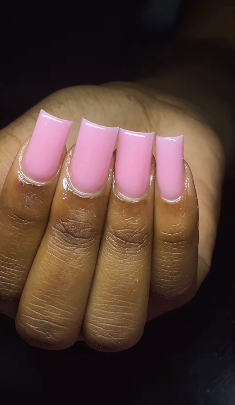 Plain Acrylic Nails, Nails Black Women, Pink Tip Nails, Black Duck, Hard Nails, Duck Nails, Colored Acrylic Nails, Girly Acrylic Nails, Short Square Acrylic Nails