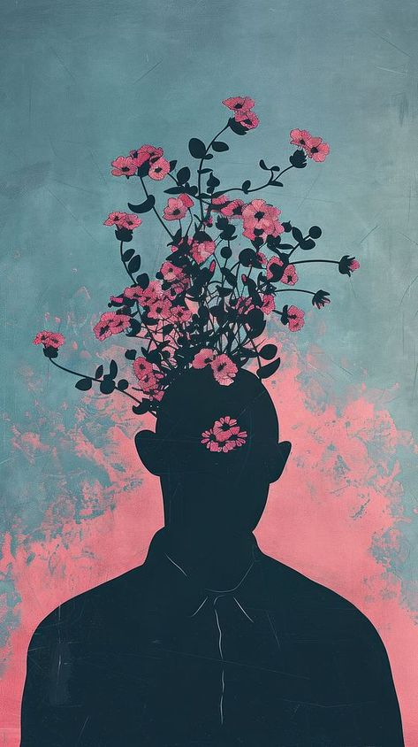 Dark Abstract Painting, Man With Flowers, Flowers Art Painting, Iphone Wallpaper Dark, Wallpapers Dark, Flower Iphone Wallpaper, Dark Flowers, Wallpaper Dark, Wallpaper Abstract