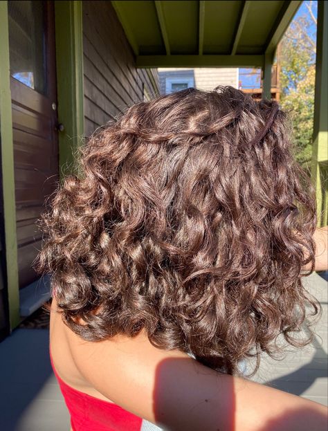 Short Curly Hair With Side Part, Curly Hair Layered Bob, Collarbone Curly Hair, Thick Curly Bob, Short Curly Hair 2c, Shoulder Curly Hair, Short Wavy Curly Hair, Cute Hairstyles For Curly Hair, Curly Hair Bob