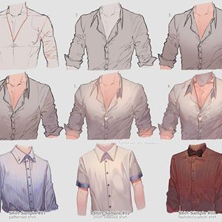 Shirt Reference, Shirt Drawing, 캐릭터 드로잉, Dress Drawing, Digital Painting Tutorials, Drawing Clothes, Drawing Tutorials, Digital Art Tutorial, Drawing Poses