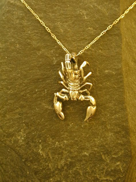 This solid Scorpio pendant is 14K Gold. The included chain is a 14K Gold chain. You may choose 16, 18 or 20 inch at the same price. Other length available at sightly higher prices. This Scorpio pendant measures 1 1/4" long by 7/8" across. I hand cast all my pieces using the lost wax casting method. Please ask your needs. You may call me with questions, often I am out so please use my machine. 831-476-3176. Satisfaction Guaranteed! I send items USPS First Class unless otherwise directed. I send as soon as I can, usually in one to five days. I do shows and am out of the shop quite a bit.  When I list an item, it is made and ready to sell. If it is sold before you order I will let you know and you have the choice of giving me the time to make another or to refund your money if you don't want Scorpio Pendant, Zodiac Necklace Scorpio, Cows Milk, Jellyfish Pendant, Scorpio Necklace, Skeleton Earrings, Constellation Necklace, Zodiac Pendant, Wax Casting