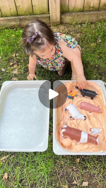 Desiree Blanchard, M.H.K | Baby & Toddler Play | 🍉☀️🌈How fun is this farm wash activity? It was perfect to do outside on a nice day and just hose everything down! Click the ✨FOLLOW✨ button... | Instagram Brown Food Coloring, Farm Animals Activities, Brown Food, Preschool Rooms, Farm Day, Toddler Summer, Food Colouring, Outdoor Activities For Kids, Messy Play