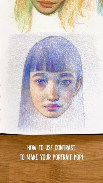 Chris Hong Art, Strathmore Sketchbook, Color Pencil Sketch, Colored Pencil Portrait, Color Pencil Illustration, Skillshare Classes, Colored Pencil Drawing, Arte Inspo, Color Pencil Art