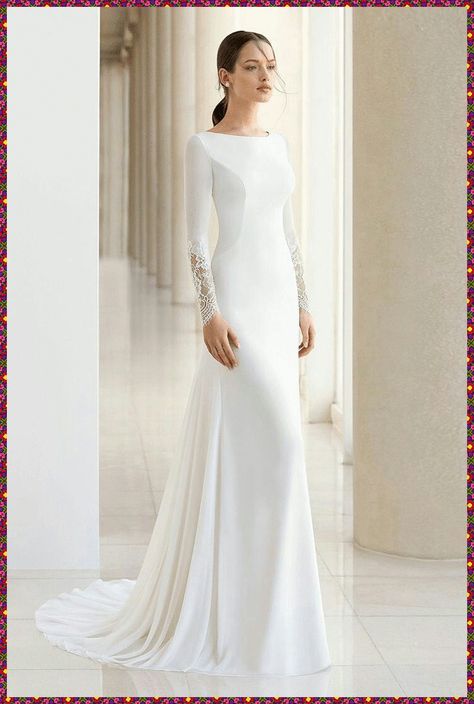 [CommissionsEarned] Wedding Gown Dresses, Mermaid Wedding Dress Ideas Trending In 2022 | Wedding Dresses, Plain Wedding Dress, Simple Wedding Gowns #simpleweddinggownwithsleeves Edgy Tuxedo Men, Sophisticated Wedding Dress Classy, Elegant Wedding Dress 2023, Classic Long Sleeve Wedding Dress, Silhouette Wedding Dress, Malay Wedding Dress, Baju Kahwin, Plain Wedding Dress, Simple Wedding Gowns