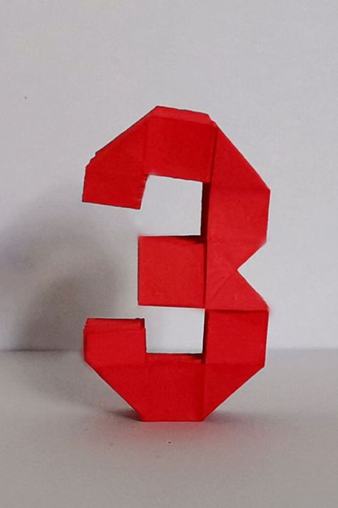 How to make funny and useful origami numbers? In this video, i will show you the tutorial of making 3d origami number 3. You can use it for decoration, for anniversary. Origami Numbers, Origami 3d, Useful Origami, 3d Origami, Art Tutorial, Number 3, Art Tutorials, Origami, Arts And Crafts