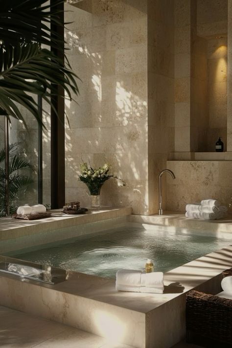 Spa Resort Interior, Home Spa Ideas, Sunday Selfcare, Luxury Spa Bathroom, Home Facial, Relaxing Home, Spa Ideas, Spa Interior, Tranquil Retreat