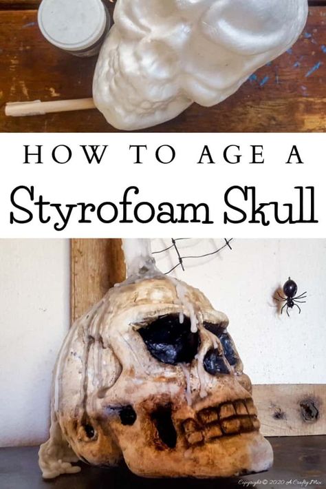 How To Paint A Skull, Harvest Preschool, Skull Decor Diy, Diy Skulls, Skull Crafts, Halloween Props Diy, Halloween Arts And Crafts, Creepy Halloween Decorations, Scary Halloween Decorations