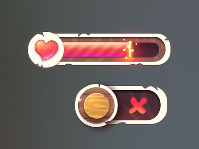 UI red switcher health heart progress bar wood button icon game ui Game Health Bar, Progress Bar Design, Progress Bar Ui, Ui Buttons, Icon Game, Bar Wood, Health Heart, Health Icon, Health Bar