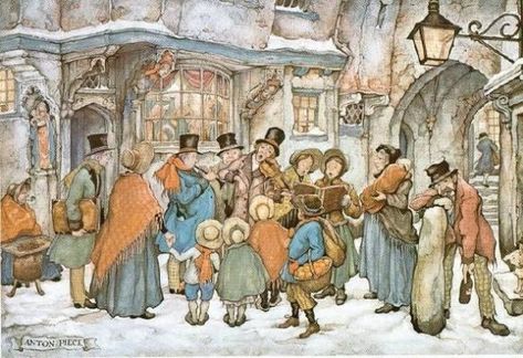 Christmas Anton Pieck, Galleria D'arte, Gustave Dore, Winter Illustration, Dutch Painters, Vintage Farm, Dutch Artists, Arabian Nights, Christmas Carol