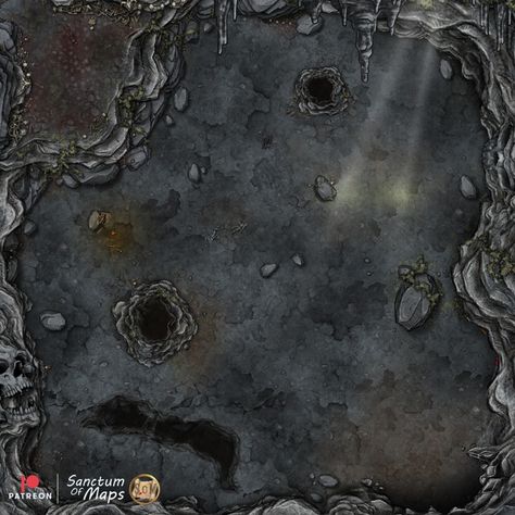 Underground Dungeon, Cartographers Guild, Cave Entrance, Dark Cave, Rpg Map, Map Background, Fantasy Battle, Dungeon Maps, D D Maps