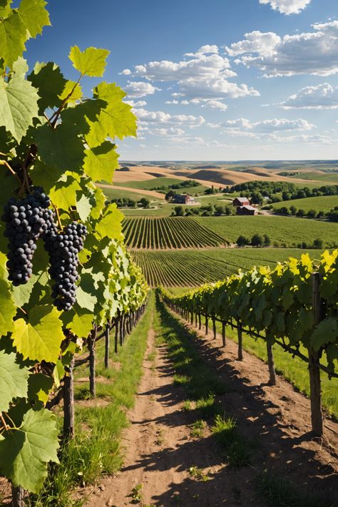 Vineyards of the Prairie: Discovering South Dakota's Wineries Vineyards Aesthetic, Winery Vibes, Grape Farm, Balkh Afghanistan, Vineyard Landscape, Vineyard Photography, Fruits And Vegetables Pictures, Vineyard Art, Wine Farm