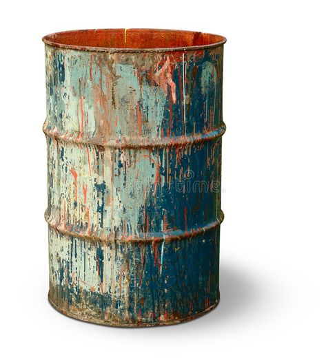 Painting Rusty Metal, Metal Drawing, Metal Barrel, Rusted Metal, Rusty Metal, Matte Painting, Tin Can, Metallic Paint, Chalk Paint