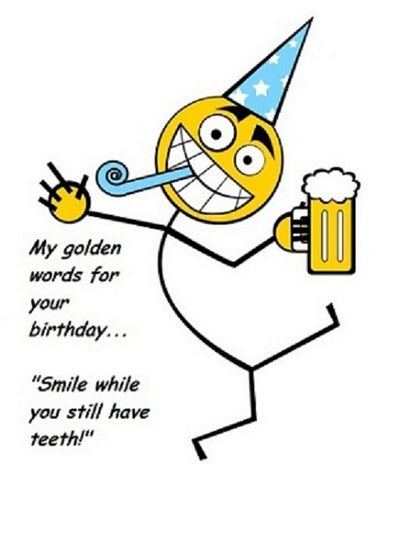 Smile while you still have teeth! Happy Birthday! #birthdaywishes #happybirthday #funny  http://www.wishesquotes.com/birthday/funny-birthday-wishes-and-messages Crazy Birthday, Funny Birthday Message, Funny Happy Birthday Images, Funny Wishes, Funny Happy Birthday Wishes, Birthday Greetings Funny, Birthday Wishes For Friend, Happy Birthday Quotes Funny, Friend Birthday Quotes