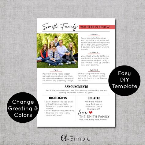 family year in review template - Google Search Year In Review Template, Year In Review Christmas Card, Outdoor Graduation, Review Template, Diy Holiday Cards, Holiday Card Template, Template Christmas, Graduation Signs, Christmas Card Template