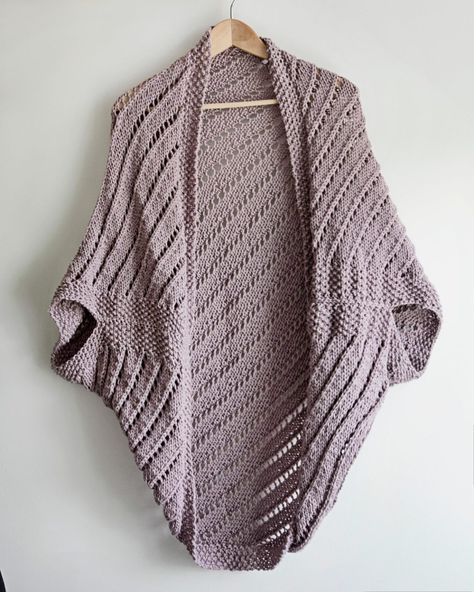 Summertime Cocoon Sweater Knitting Pattern - Leelee Knits Crochet Baby Shrug, Knit Summer Sweater, Knitting Patterns Cocoon, Shrug Knitting Pattern, Crocheted Clothes, Summer Knitting Patterns, Crochet Cocoon, Knitting Clothes, Knit Summer