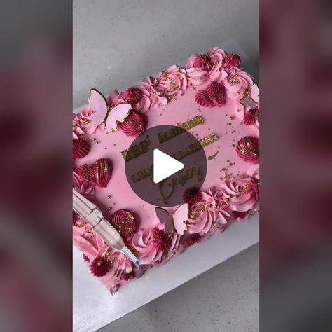 Decorate Sheet Cake, Graduation Sheet Cakes, My Birthday Cake, Beauty Courses, Royal Beauty, Cake Decorating Videos, Cake Videos, Graduation Cakes, Sheet Cake