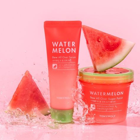 Glow Watermelon, Natural Sugar Scrub, Natural Sugar Scrubs, Juicy Watermelon, Beauty Organization, Foot Mask, Watermelon Fruit, Aloe Leaf, How To Exfoliate Skin