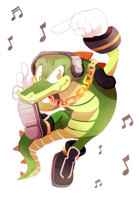 [Vector] by zazaKUN011 Vector The Crocodile, Sonic Gallery, Sonic Collection, Sonic The Movie, Sonic Heroes, Sonic Characters, Sonic 3, Blue Hedgehog, Sonic Franchise