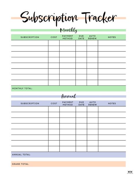 Easily track all of your subscriptions with these printable subscription trackers. All trackers can be printed from home and are 100% FREE. Bills Tracker Printable Free, Subscription Tracker Printable Free, Bill Planner Printable Free, Free Bill Tracker Printable, Bill Tracker Free Printable, Monthly Bill Tracker Free Printable, Free Printable Bill Tracker, Mom Planner Printables Free, Money Tracker Printable