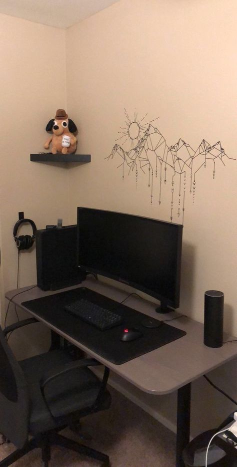 desktop / desktop setups / aesthetic desk setups / amazing desk setup / gaming desktops / gaming desktop setups / dream desk setup/ room ideas / ro om decorations Dream Desk Setup, Desk Setup Ideas, Gaming Computer Room, 40 Gifts, Simple Computer Desk, Gaming Desk Setup, Best Gaming Setup, Setup Gamer, Dream Desk