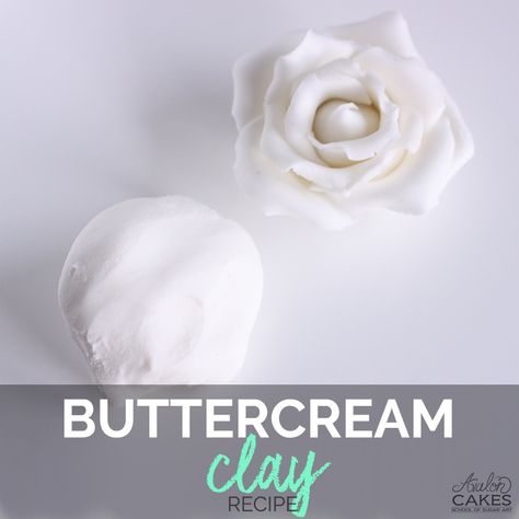 Buttercream Clay, Sculpting Buttercream, Buttercream Icing Techniques, Stiff Buttercream Frosting Recipe, Rolled Buttercream, Buttercream Tutorials, Edible Clay, Frosting Ideas, Bake Cupcakes