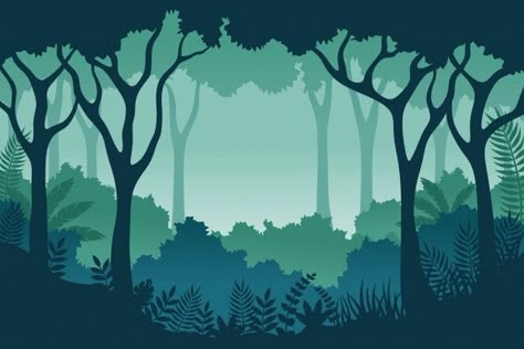 Landscape Jungle, Jungle Landscape, 블로그 디자인, Jungle Tree, Illustration Landscape, Jungle Illustration, Forest Illustration, Cartoon Background, Tree Illustration