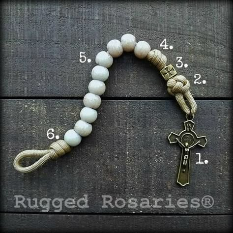 How to Pray the One Decade Rosary Rugged Rosaries® Combat Rosary, Rugged Rosary, One Decade Rosary, Paracord Rosary, Glory Be, Rosary Jewelry, Catholic Crafts, Sewing To Sell, Sign Of The Cross