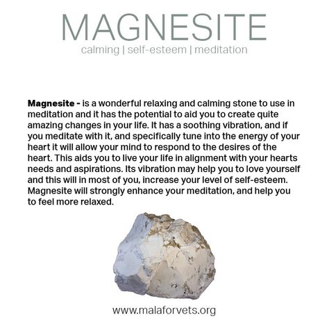 Magnesite Magnesite Crystal Meaning, Magnesite Meaning, Intention Jars, Crystals Properties, Witch Stones, Crystals For Kids, Crystal Cards, Crystal Magick, Lower Chakras