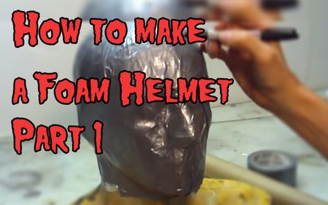 How To Make a Foam Helmet, Tutorial Part 1 Cosplay Armor Tutorial, Eva Foam Armor, Armor Tutorial, Foam Cosplay, Armadura Cosplay, Foam Armor, Costume Armour, Cosplay Helmet, Costume Tutorial