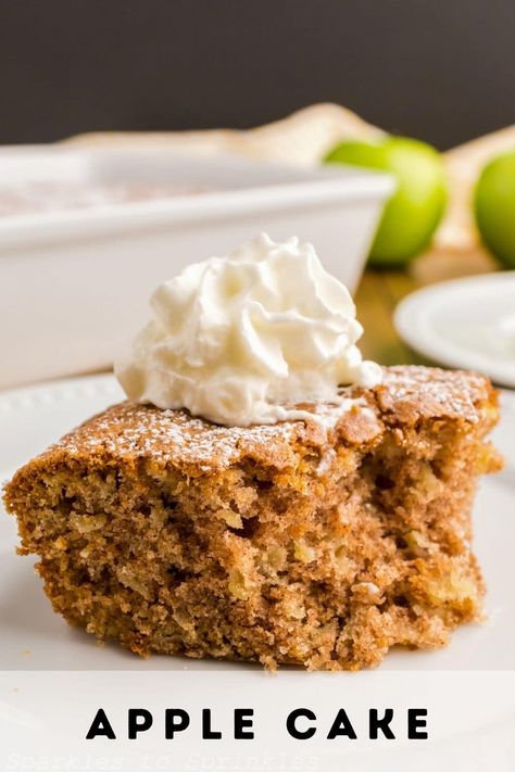 Apple Cake is an easy apple treat that is loved by all. It combines shredded apple pieces in a delicious cake batter that is moist and tender and full of flavor. It is the perfect treat to enjoy for breakfast or dessert! Church Potluck Recipes, Apple Coffee, Apple Cake Recipe, Apple Coffee Cakes, Apple Treat, Classic Recipes, Best Instant Pot Recipe, Apple Cake Recipes, Trending Recipes