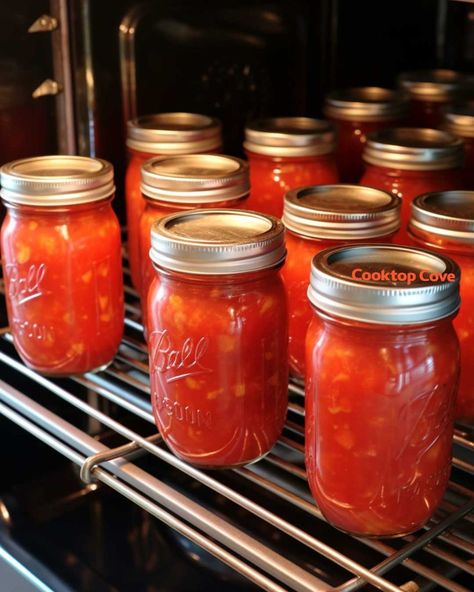 Canning Pickles Recipe, Canning Green Tomatoes, Canning Tomatoes Recipes, Water Bath Canning Recipes, Best Survival Food, Easy Canning, Canning Salsa, Canning Process, Canning Fruit