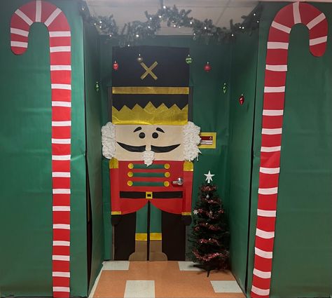 Door decorating competition Nutcracker Classroom Door, Nutcracker Door Decorations, Holiday Door Decorating Contest, Winter Door Decorations Classroom, Door Decorations Classroom Christmas, Winter Door Decorations, Class Door, School Door Decorations, Christmas Door Decoration