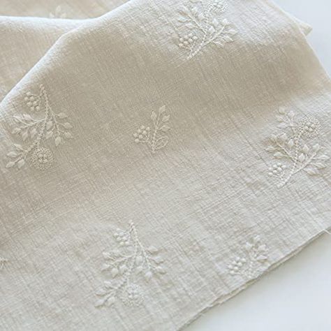 Embroidered Linen Fabric, Embroidered Linen Curtains, Floral Linen Fabric, Embroidery On Linen, Linen Embroidery, Printed Linen Fabric, Clothing Fabric, Embroidery Cotton, Embroidered Cushions