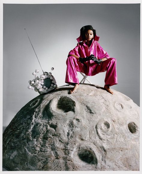 Olivia Anakwe Awaits Her Moon Shoot by Marcin Kempski as Mixte FW 2019 Says 'Bye' — Anne of Carversville Moon Editorial, Working Inspiration, Space Fashion, Shoot The Moon, Moon Setting, Alfred Stieglitz, Futuristic Fashion, Fashion Story, Fashion Photoshoot