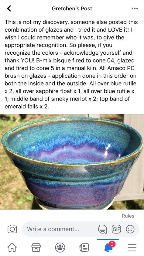 Sapphire Float Glaze Combos, Amaco Glaze Combinations Blue Rutile, Amaco Emerald Falls, Sapphire Float Glaze Combinations, Emerald Falls Glaze Combinations, Smokey Merlot Glaze Combinations, Ceramic Glaze Combinations, Blue Rutile Glaze Combinations, Potters Choice Glaze Combinations